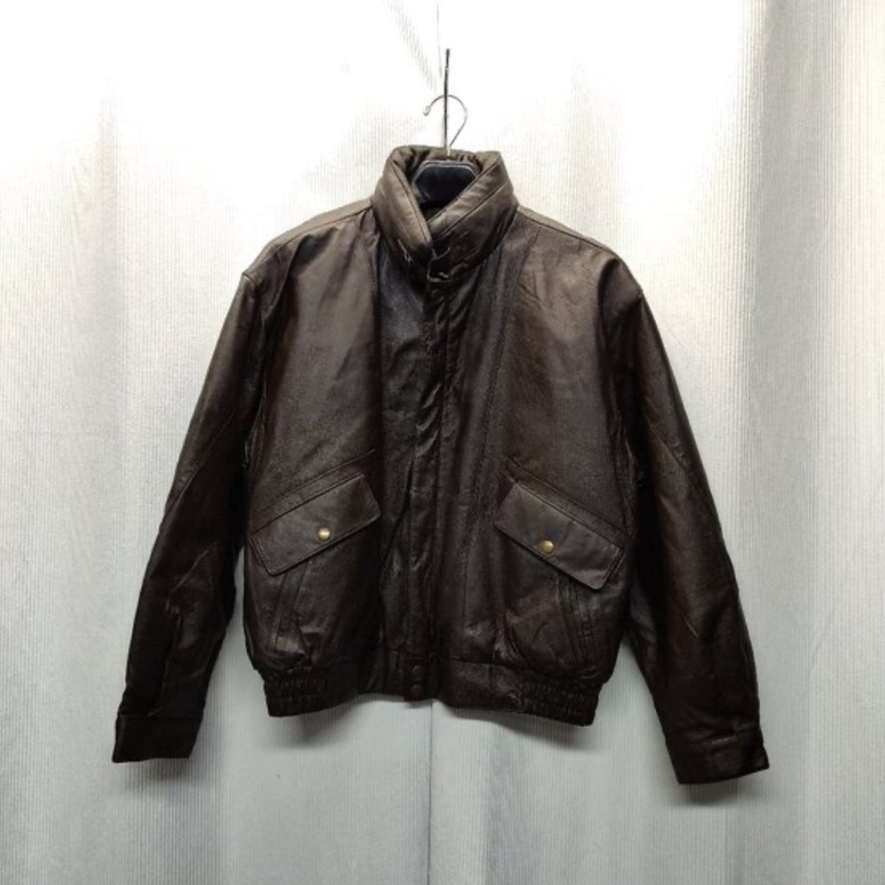 Towncraft Men's Dark Brown Bomber Jacket